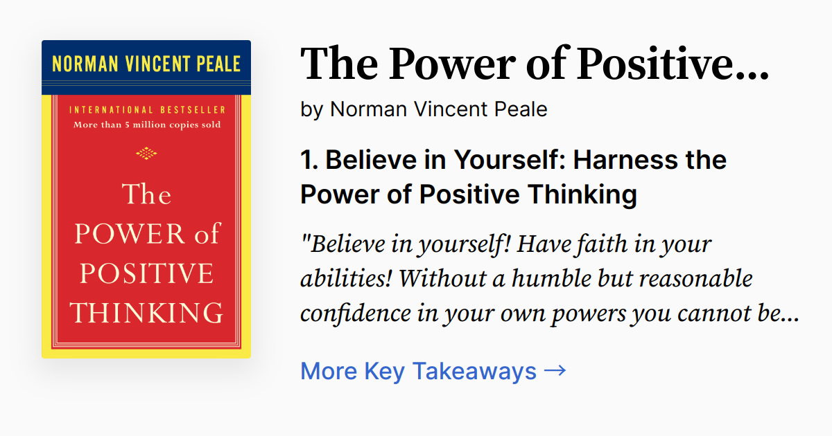 Cover of The Power of Positive Thinking