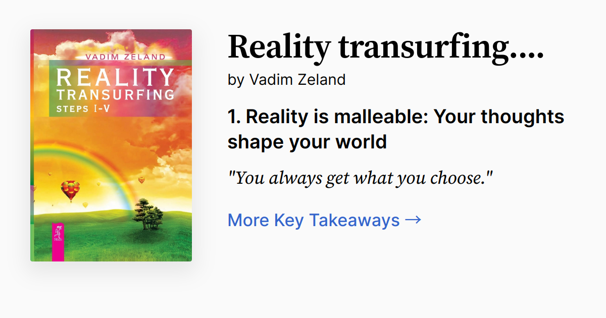 Reality Transurfing Steps I-V | 摘要, Quotes, FAQ, Audio