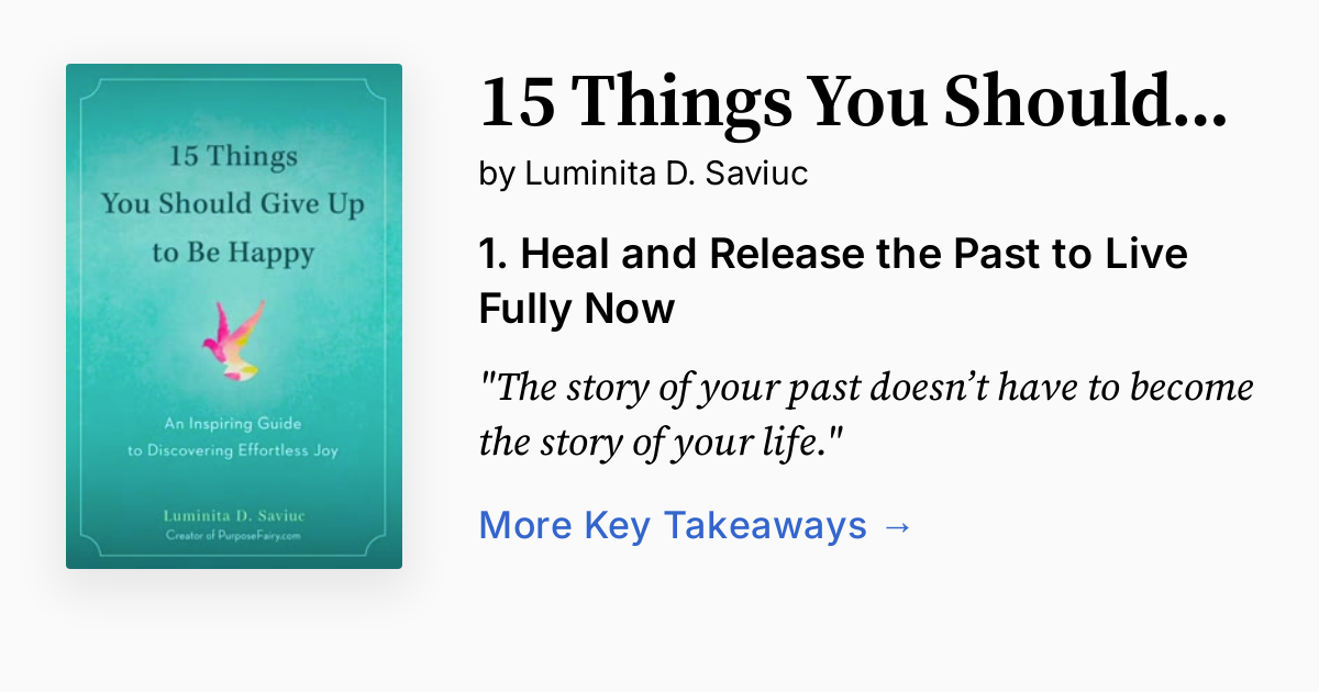 15 Things You Should Give Up to Be Happy | Summary, Audio, Quotes