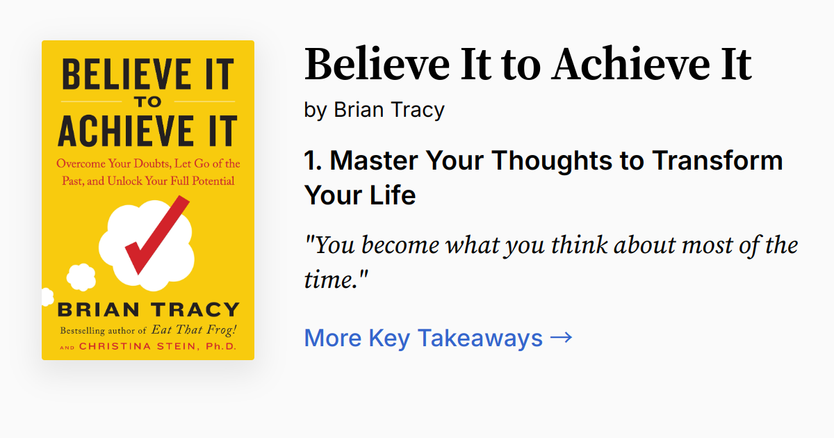 Cover of Believe It to Achieve It