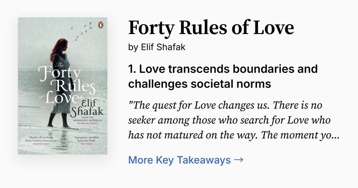Cover of The Forty Rules of Love