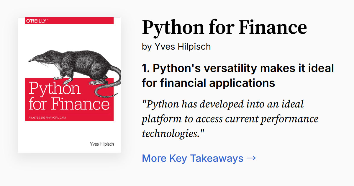 Python for Finance | Summary, Audio, Quotes, FAQ