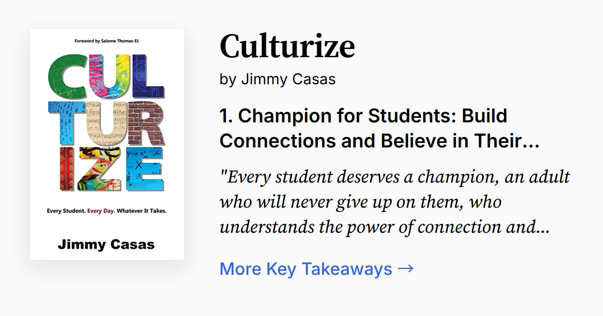 Culturize by Jimmy Casas | Summary, Quotes, FAQ, Audio