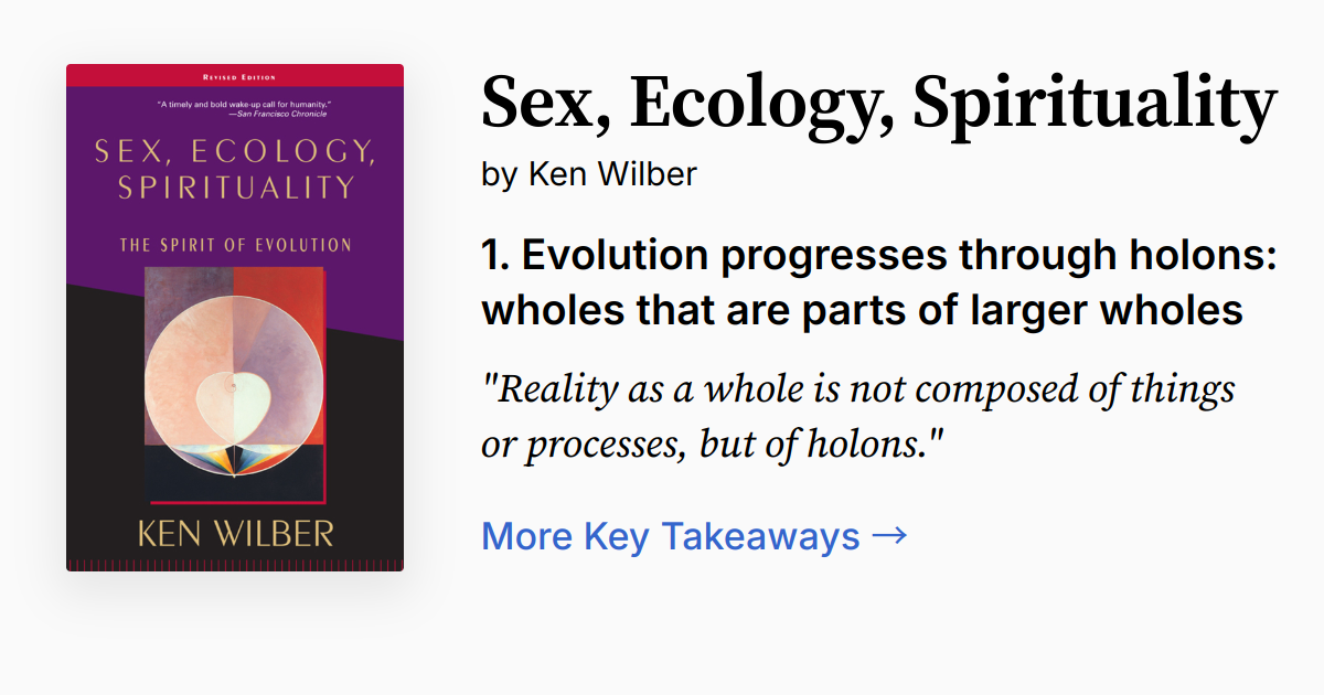 Sex, Ecology, Spirituality | Summary, Quotes, FAQ, Audio