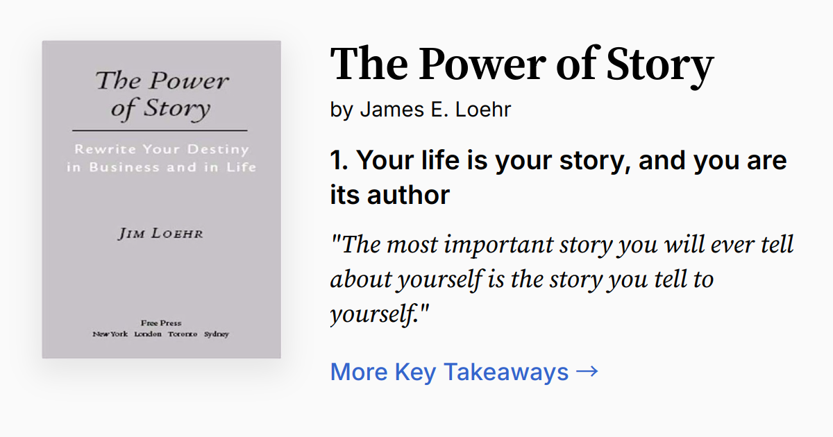 The Power of Story | Summary, Audio, Quotes, FAQ