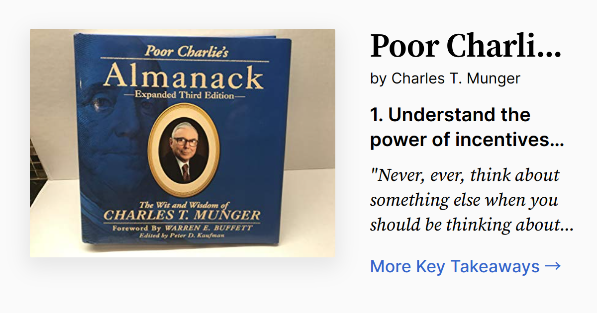Poor Charlie's Almanack | 要約, Quotes, FAQ, Audio