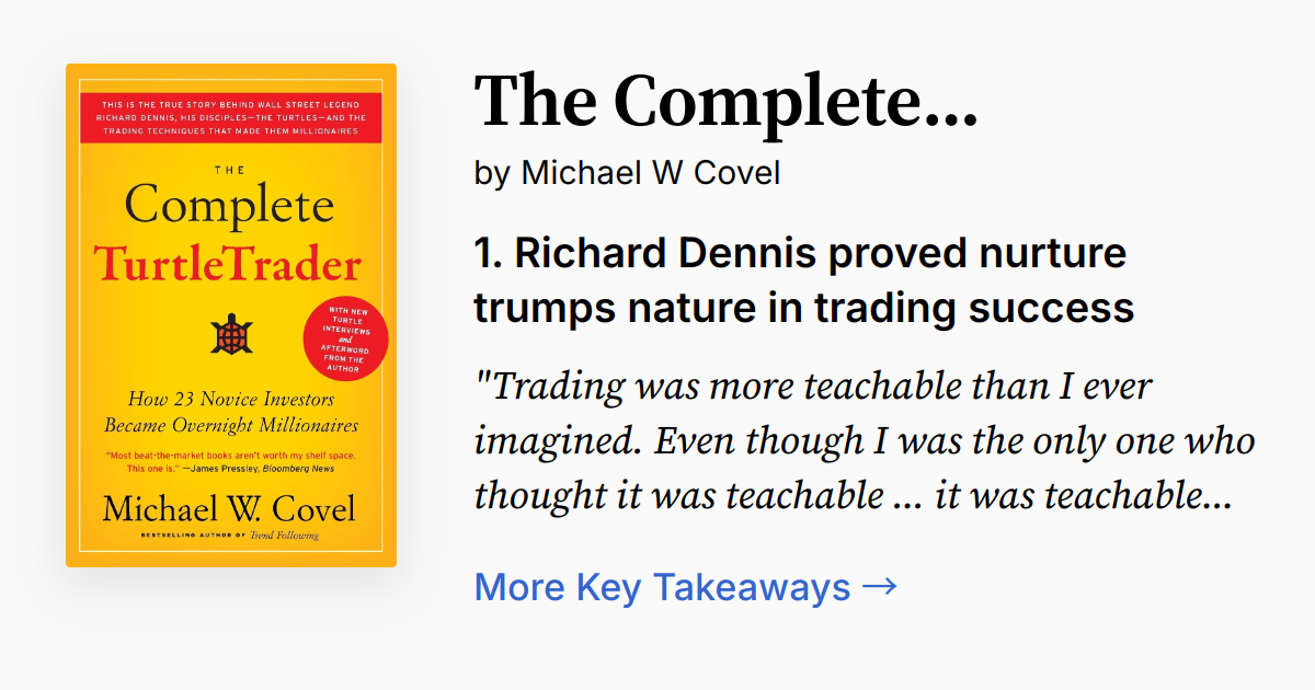 Cover of The Complete TurtleTrader