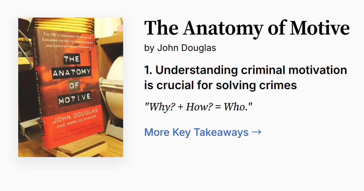 Cover of The Anatomy of Motive
