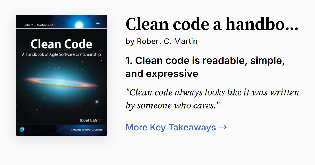 Clean Code by Robert C. Martin | Summary, Audio, Quotes, FAQ