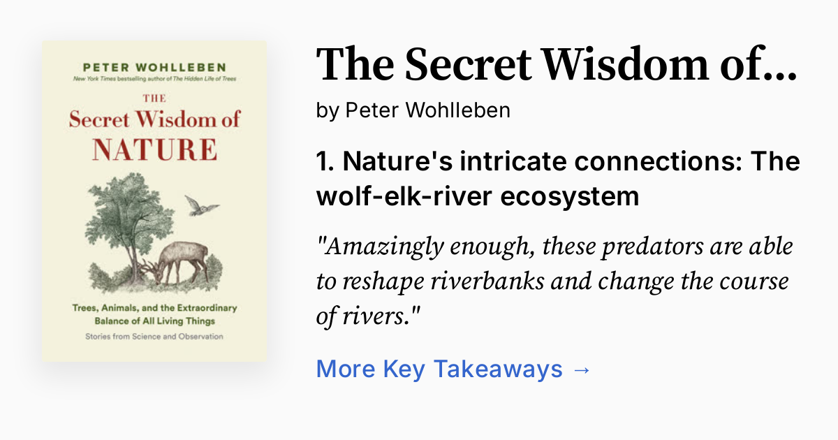 The Secret Wisdom of Nature Summary, Audio, Quotes, FAQ