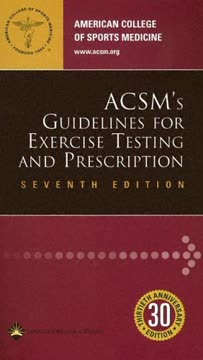 ACSM&#039;s Guidelines For Exercise Testing And Prescription Summary