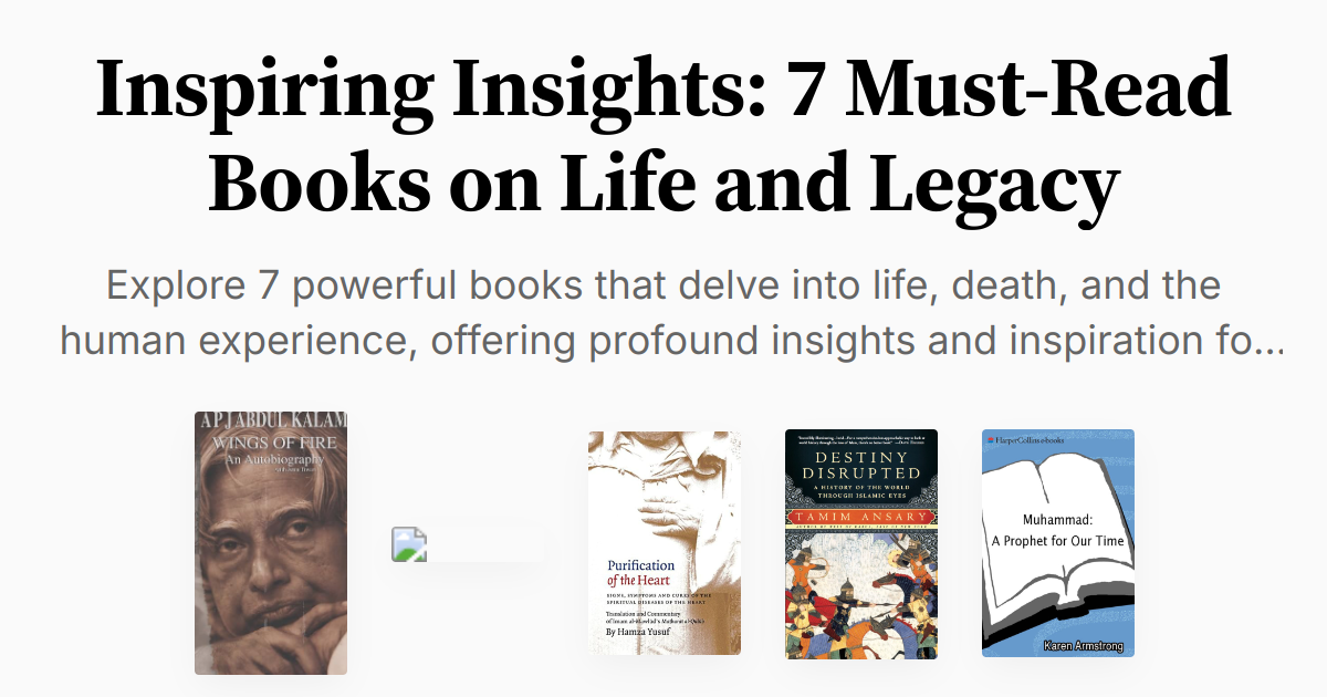 Inspiring Insights 7 MustRead Books on Life and Legacy Summary & Audio