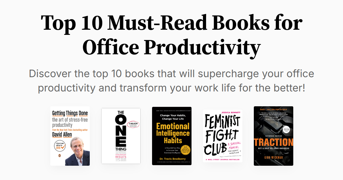 Top 10 Must-Read Books for Office Productivity | Summary & Audio