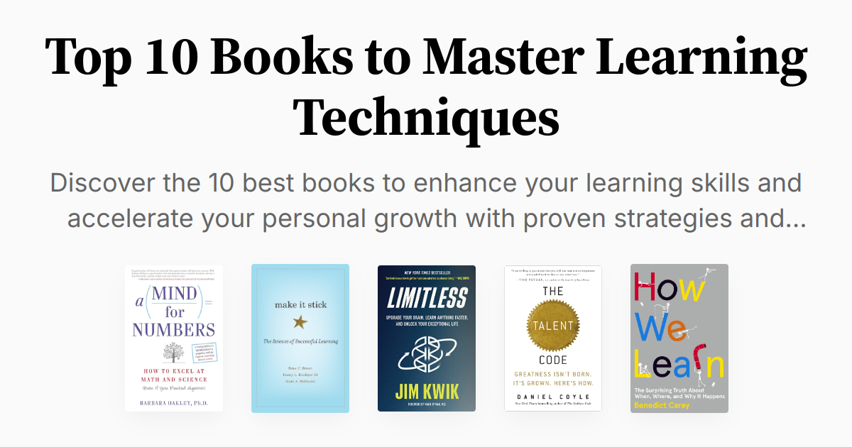 Good Book For R Learning Top 10 Books to Master Learning Techniques | Summaries & Audio
