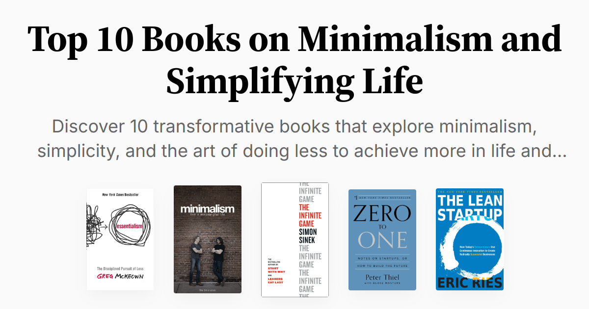 Top 10 Books on Minimalism and Simplifying Life | Summaries & Audio