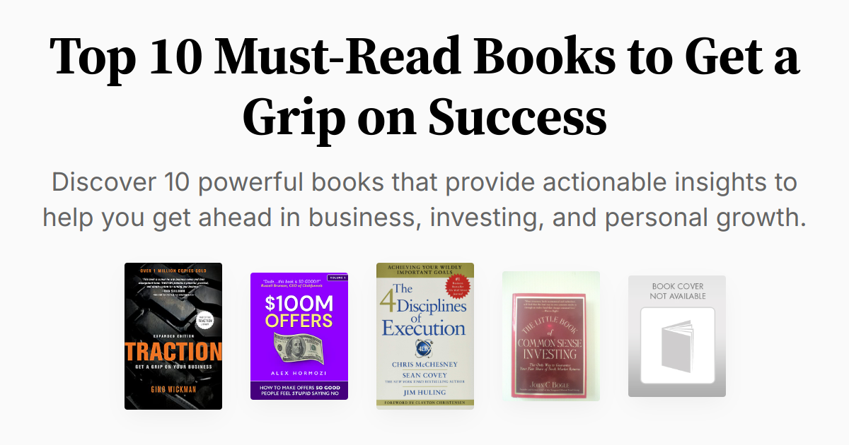 Top 10 Must-Read Books to Get a Grip on Success | Summaries & Audio