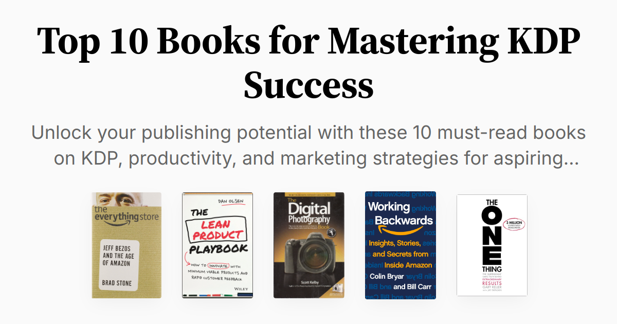 Top 10 Books for Mastering KDP Success | Summaries & Audio