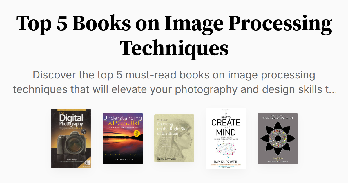Top 5 Books on Image Processing Techniques | Summaries & Audio