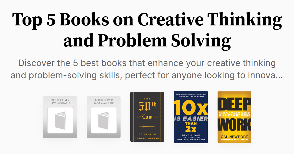 Top 5 Books on Creative Thinking and Problem Solving | Summaries & Audio