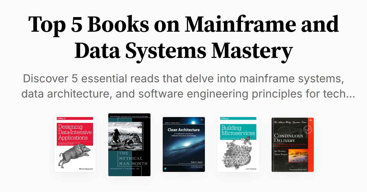 Top 5 Books on Mainframe and Data Systems Mastery | Summaries & Audio