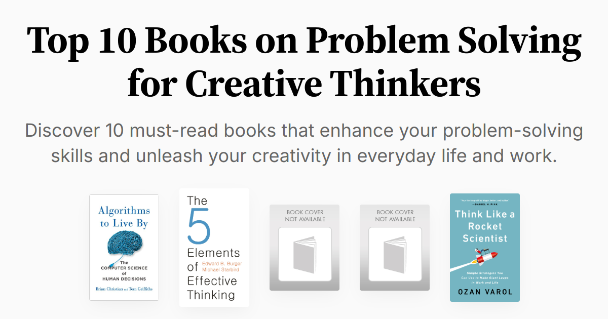Problem Solving Books Top 10 Books on Problem Solving for Creative Thinkers | Summaries & Audio