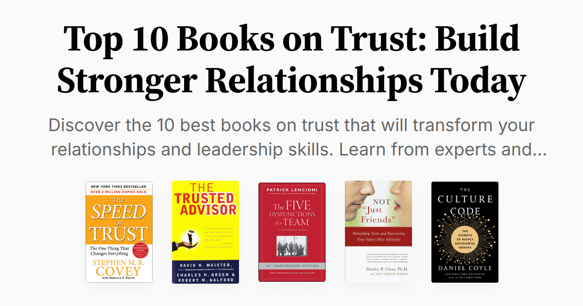 Best Books On Building Relationships