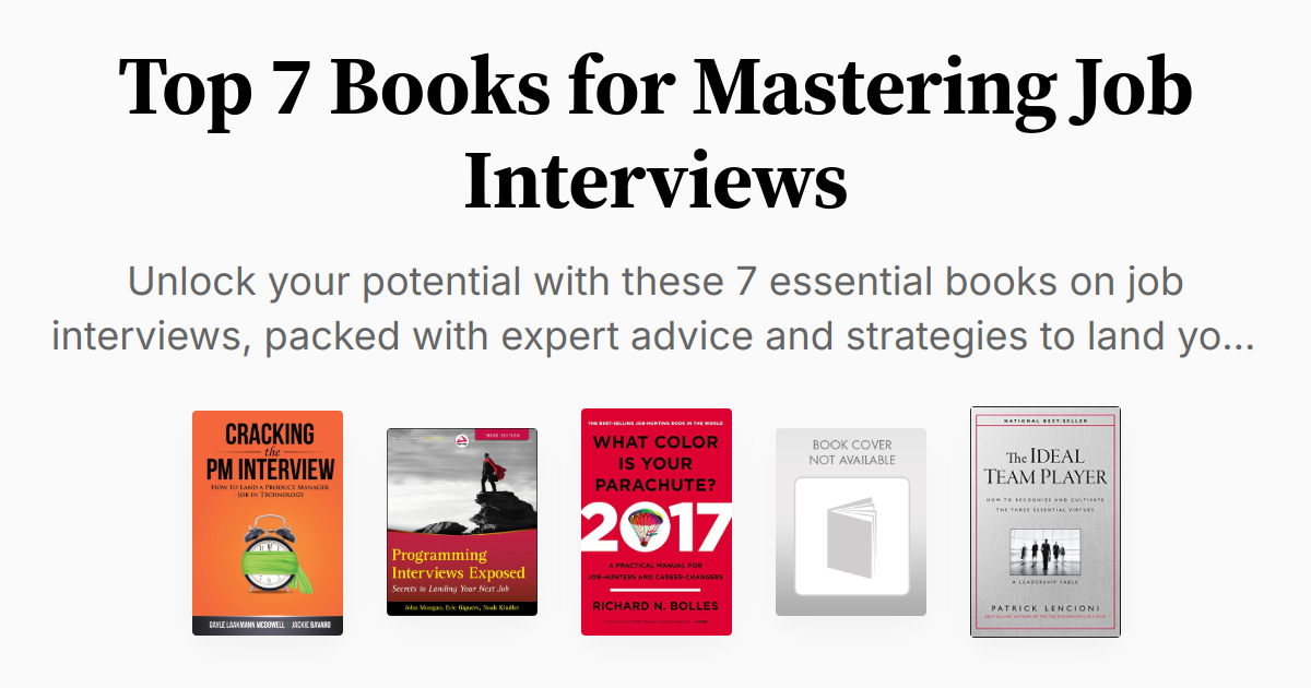 Top 7 Books for Mastering Job Interviews | Summaries & Audio