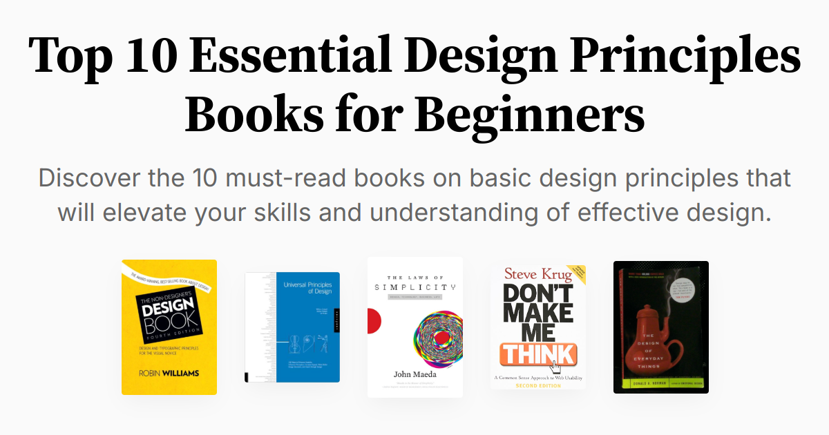 Top 10 Essential Design Principles Books for Beginners | Summary & Audio