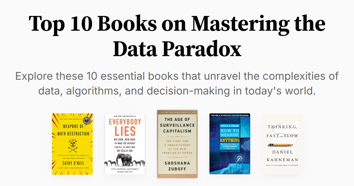 Top 10 Books on Mastering the Data Paradox | Summaries & Audio