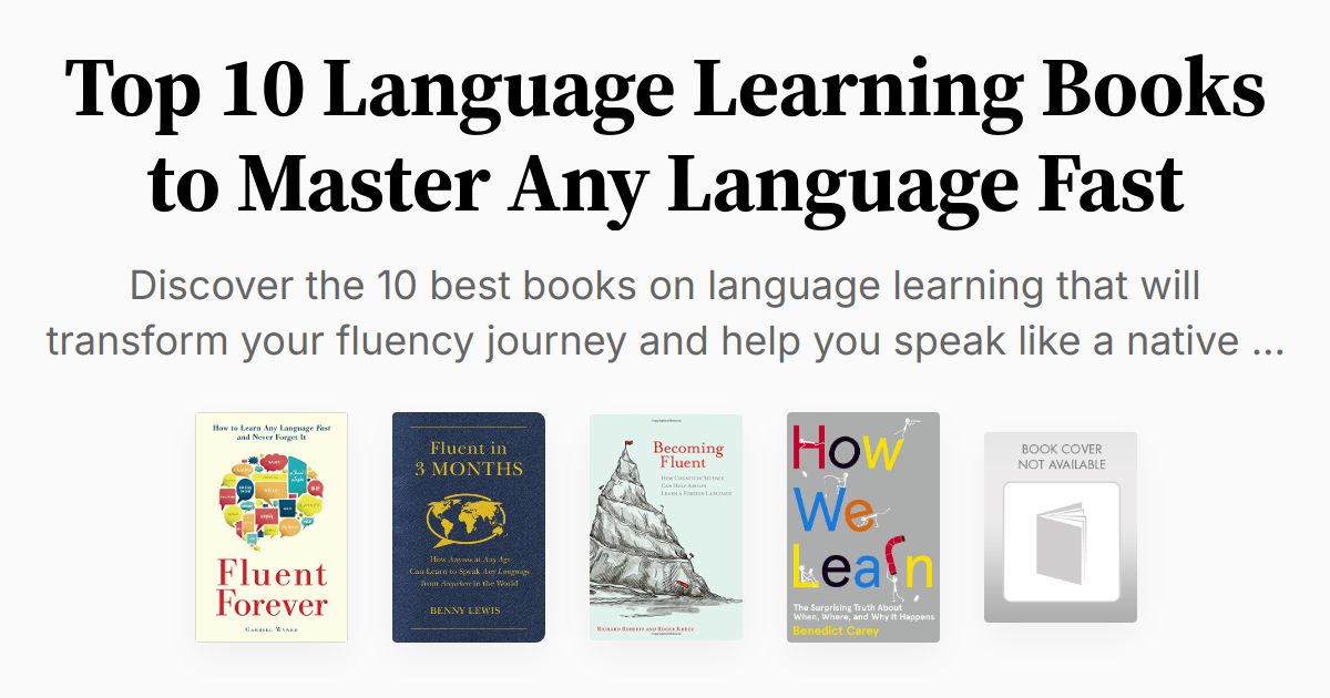 Top 10 Language Learning Books to Master Any Language Fast | Summaries ...