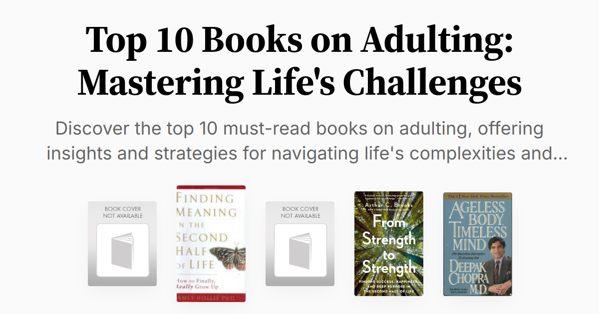Top 10 Books on Adulting: Mastering Life's Challenges | Summaries & Audio