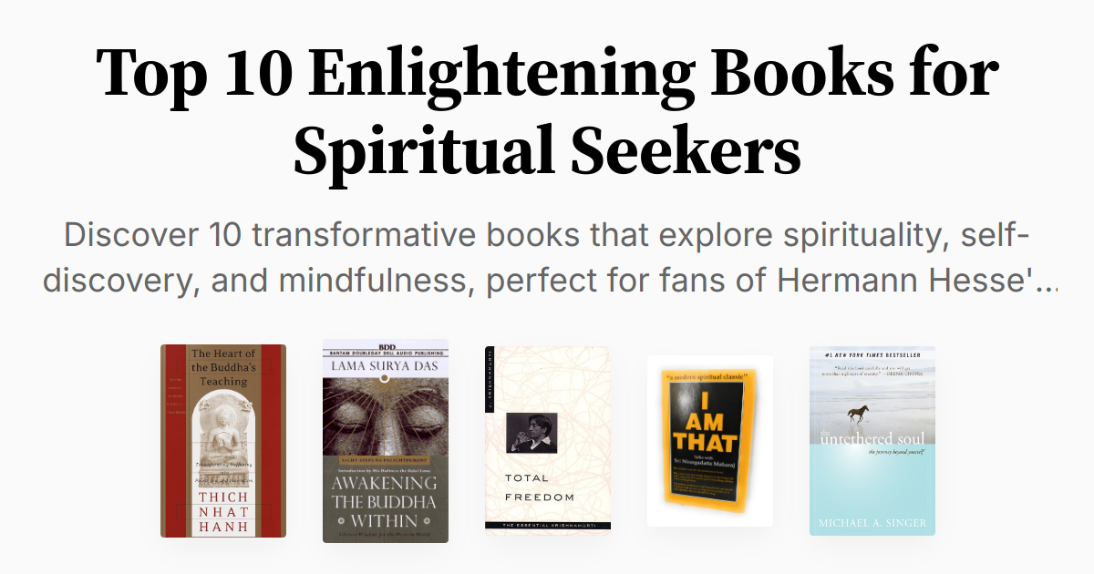 Top 10 Enlightening Books for Spiritual Seekers | Summary & Audio