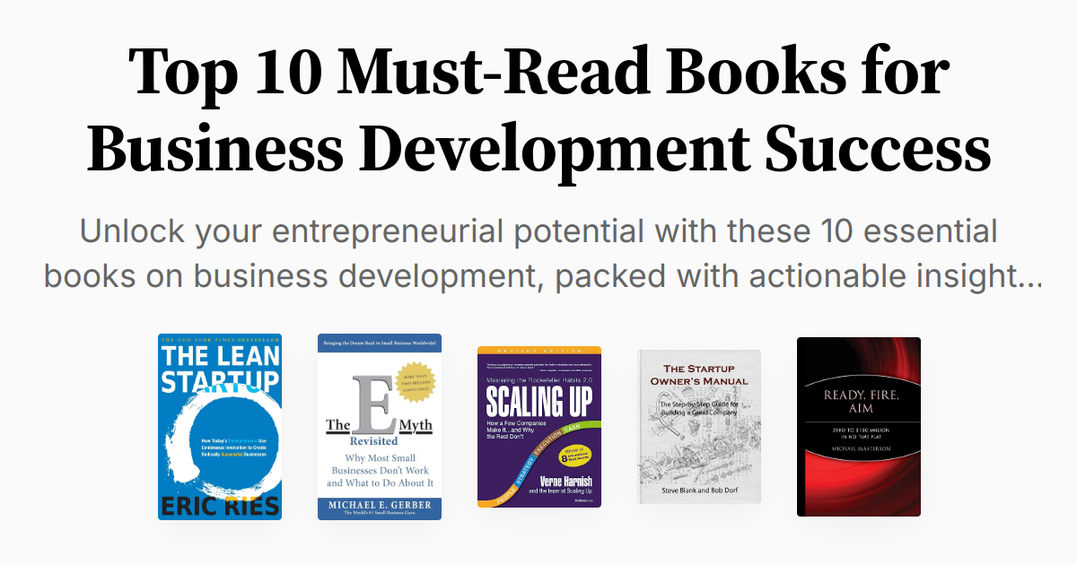 Top 10 Must-Read Books for Business Development Success | Summaries & Audio