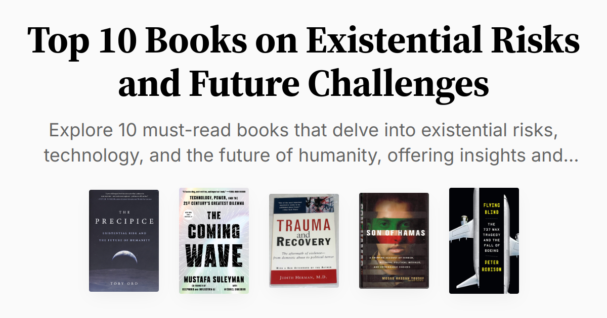 Existential Risks List Top 10 Books on Existential Risks and Future Challenges | Summaries & Audio