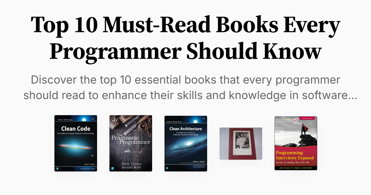 Top 10 Must-Read Books Every Programmer Should Know | Summaries & Audio