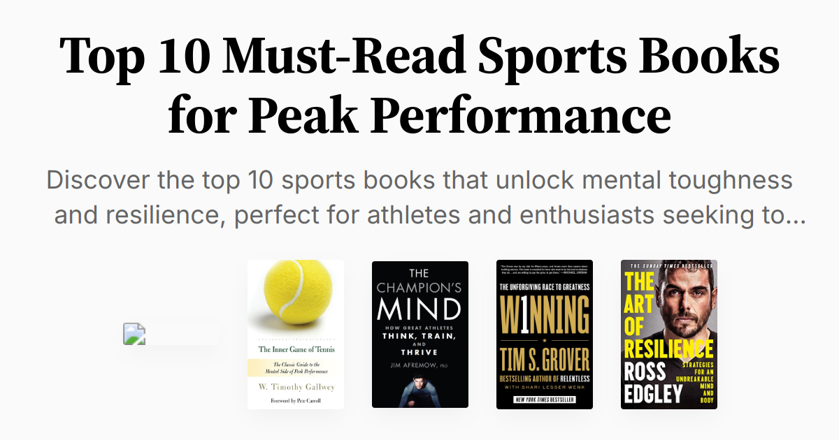 Top 10 Must-Read Sports Books for Peak Performance | Summaries & Audio
