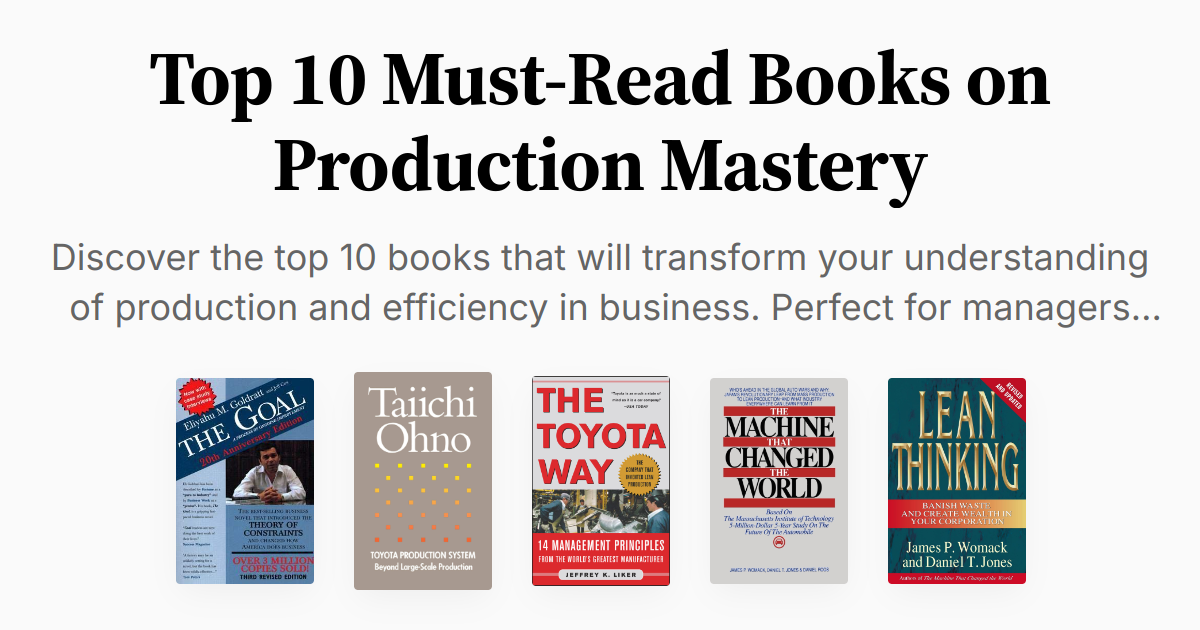 Top 10 Must-Read Books on Production Mastery | Summaries & Audio