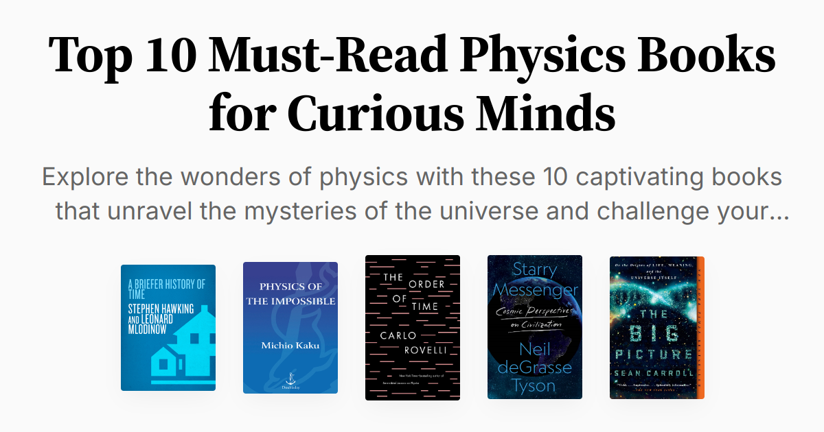 Top 10 Must-Read Physics Books for Curious Minds | Summary & Audio