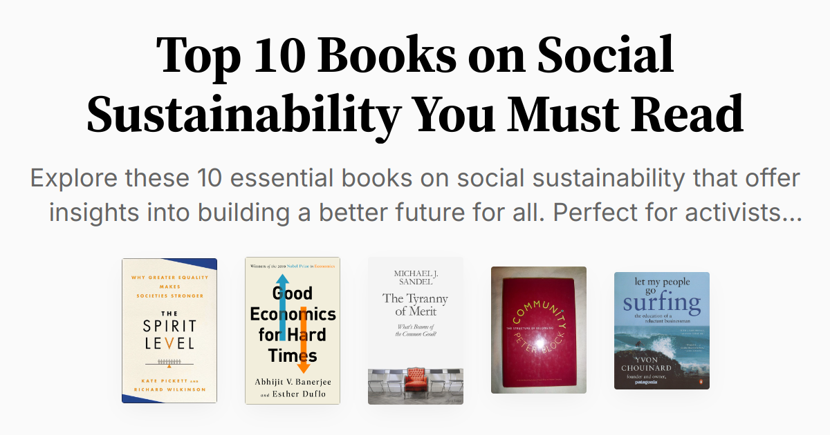 Top 10 Books on Social Sustainability You Must Read | Summaries & Audio