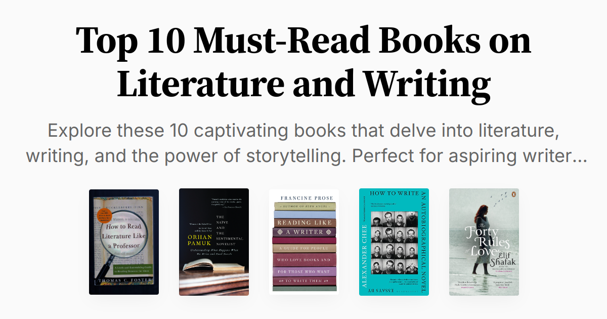 Top 10 Must-Read Books on Literature and Writing | Summaries &amp; Audio