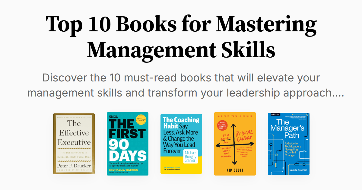 Top 10 Books for Mastering Management Skills | Summaries & Audio
