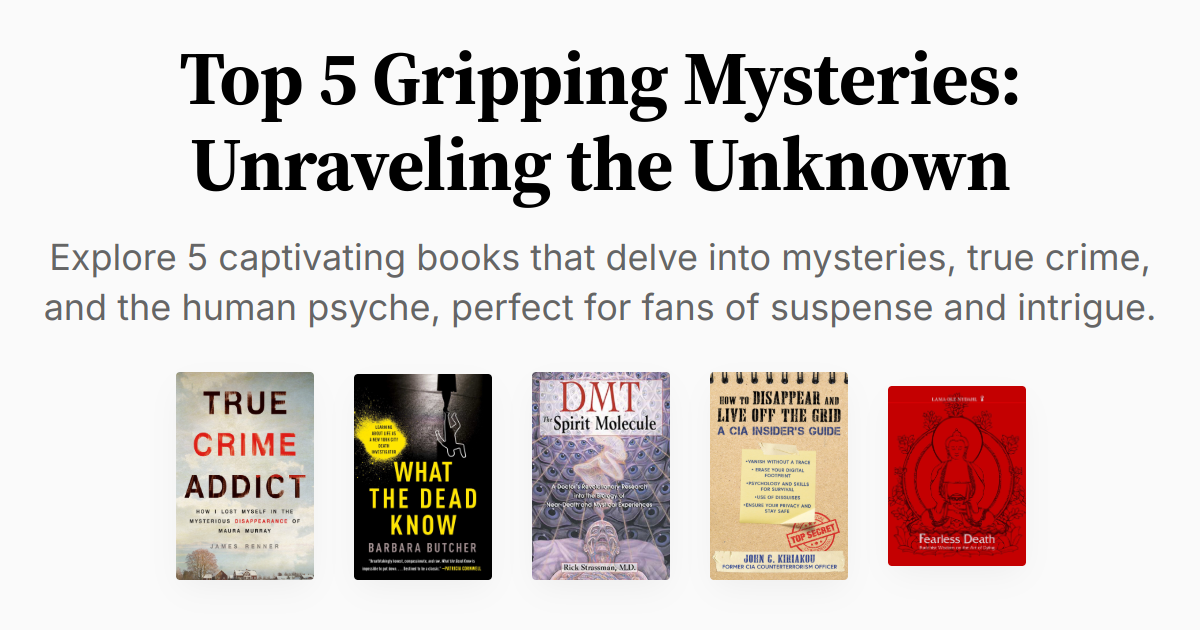 Top 5 Gripping Mysteries: Unraveling the Unknown | Summaries & Audio