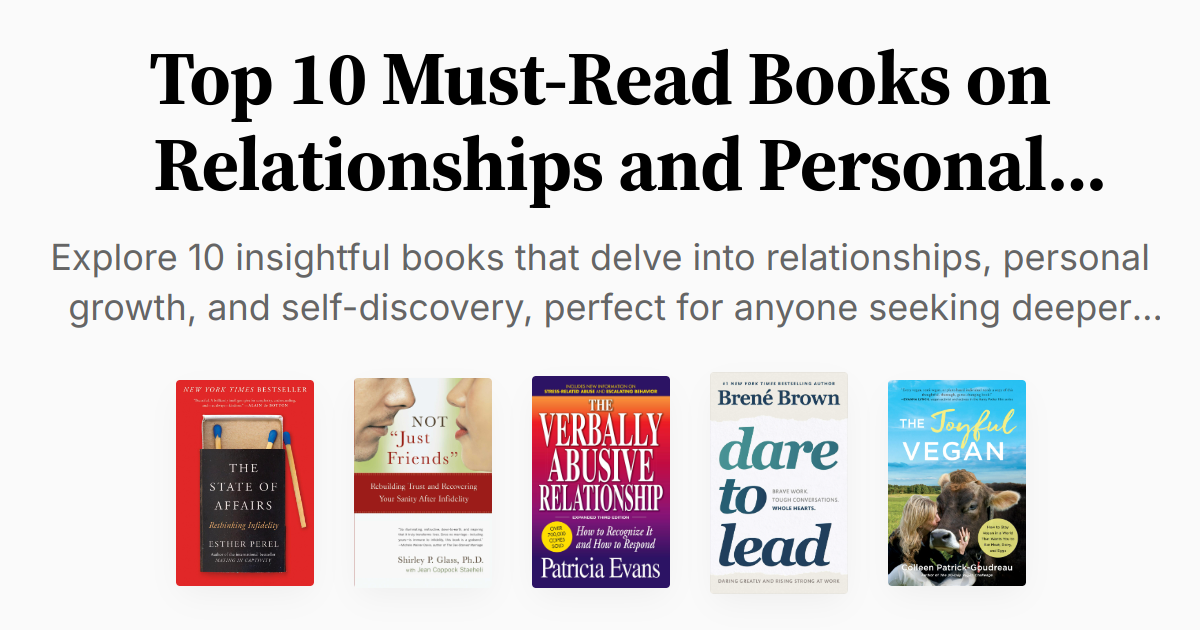 Top 10 Must-Read Books on Relationships and Personal Growth | Summaries ...