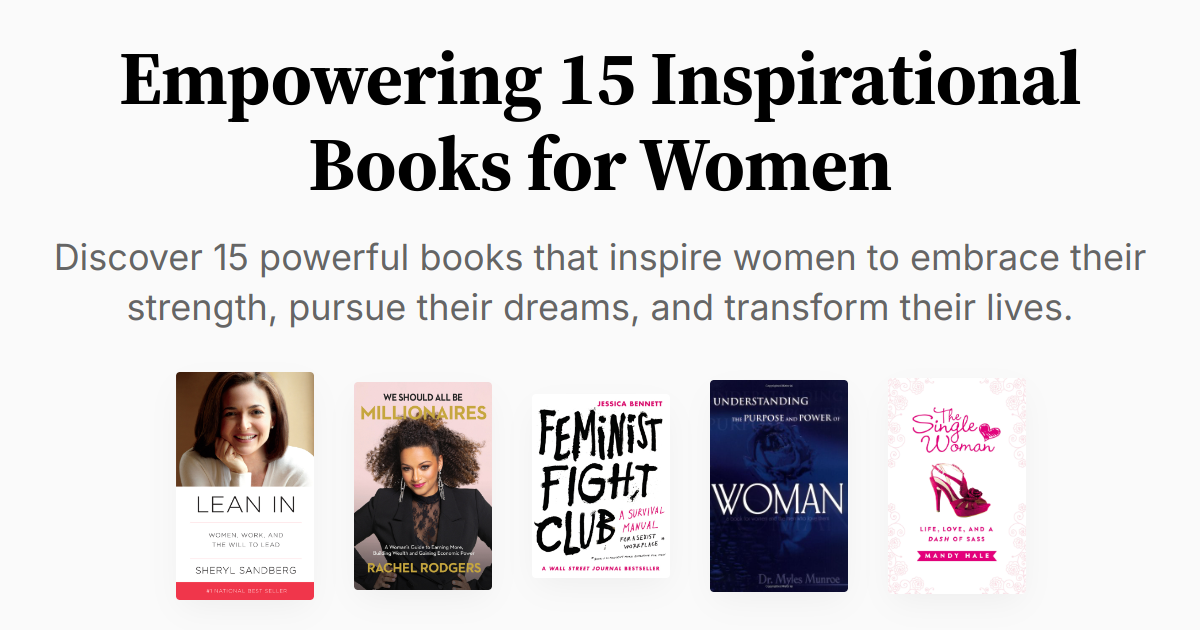Empowering 15 Inspirational Books for Women | Summaries & Audio
