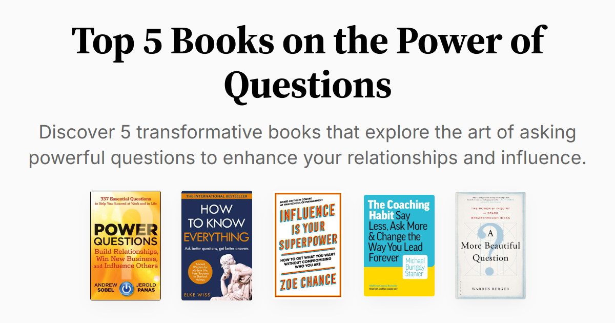 Top 5 Books on the Power of Questions | Summaries & Audio