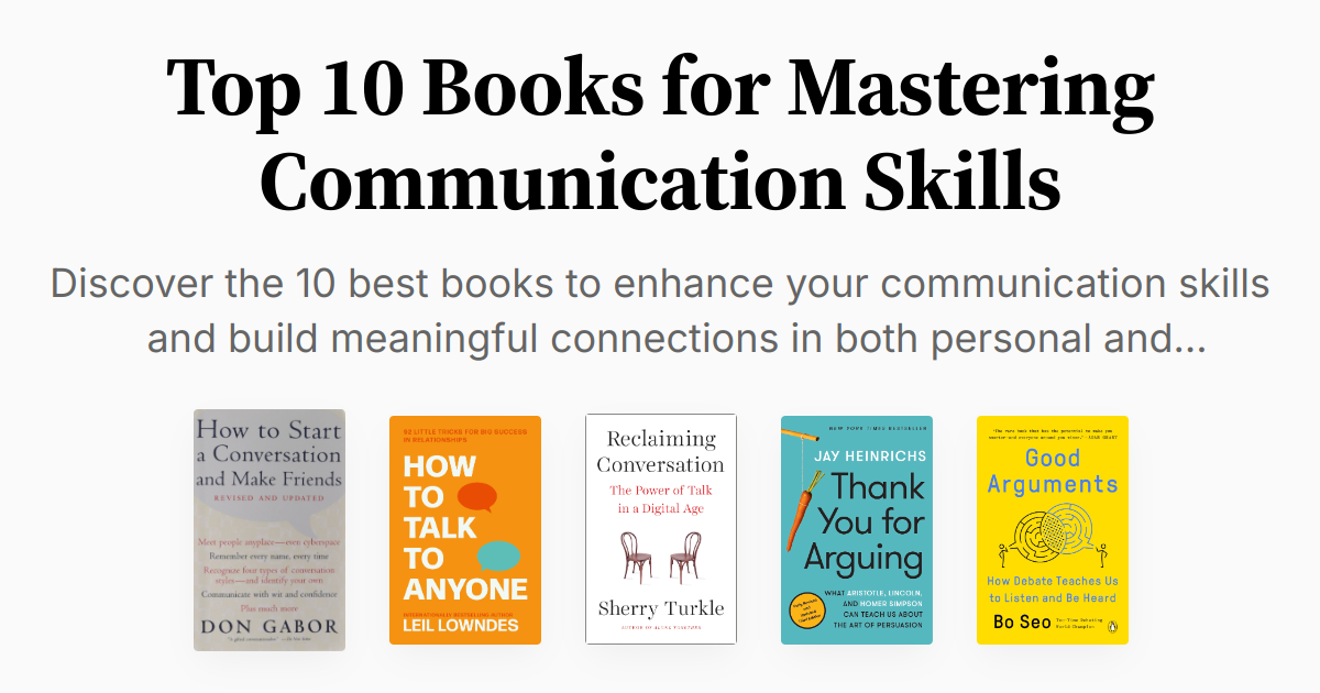 Top 10 Books for Mastering Communication Skills | Summaries & Audio