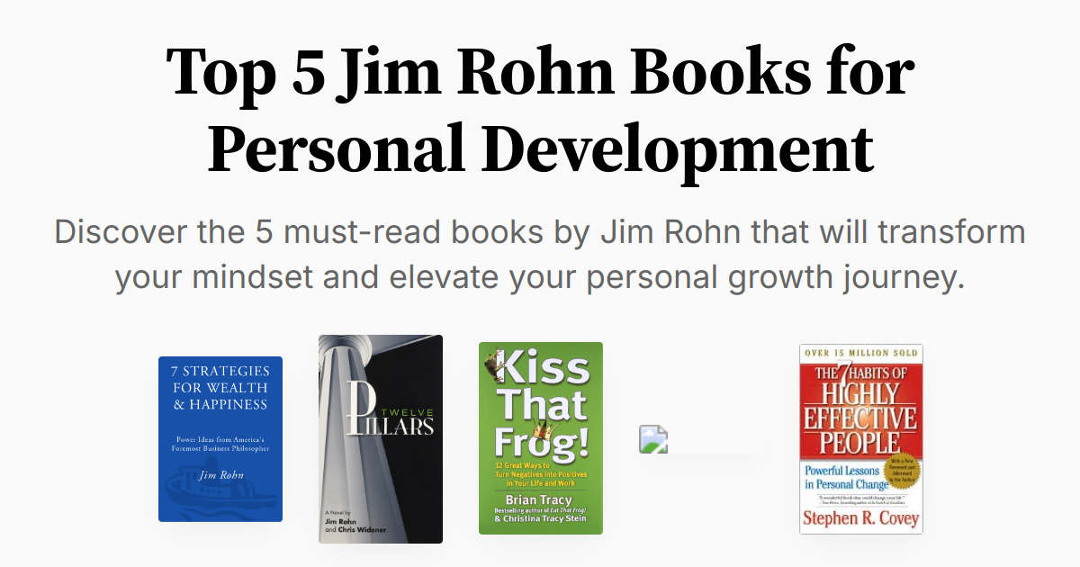 Top 5 Jim Rohn Books for Personal Development | Summary & Audio
