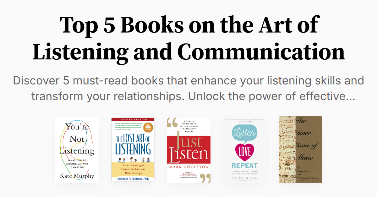 Top 5 Books on the Art of Listening and Communication | Summaries & Audio