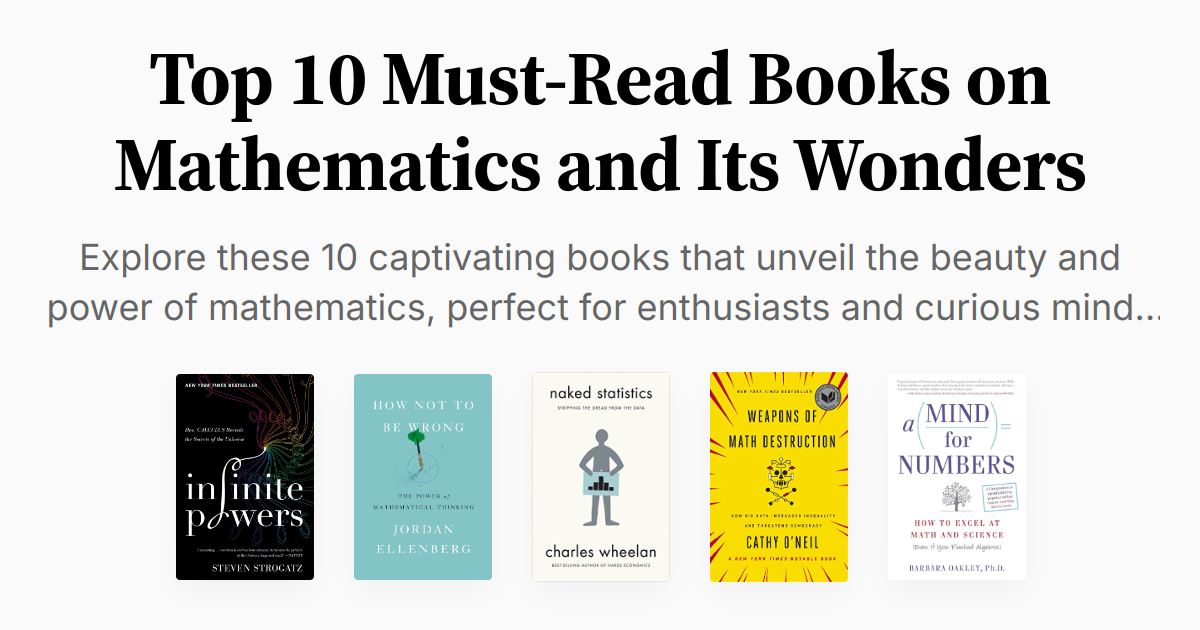 Top 10 Must-Read Books on Mathematics and Its Wonders | Summaries & Audio