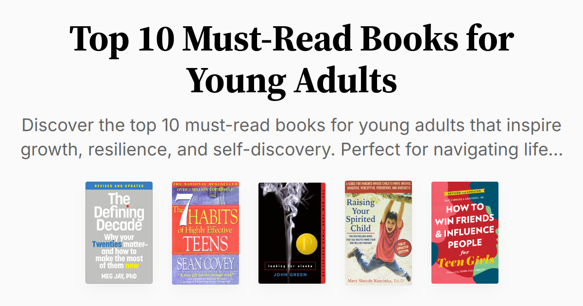 Top 10 Must-Read Books for Young Adults | Summaries & Audio
